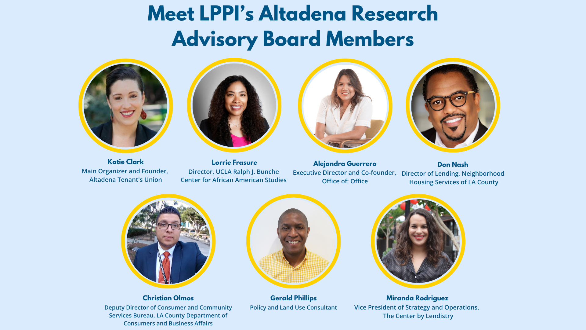 UCLA LPPI Announces Advisory Board to Guide Research on Altadena Housing Recovery